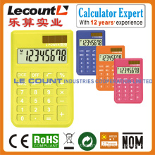 8 chiffres Calculatrice de poche à double alimentation avec diverses couleurs en option (LC395A)